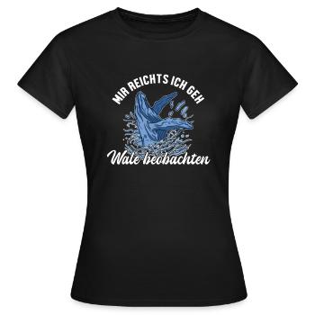Mir reichts ich geh Wale beobachten Cachalot - Women's T-Shirt - black - Front - AI Model Female 172 dark (172cm)