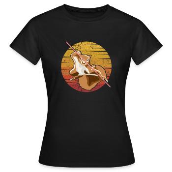 Écureuil renard Écureuil Écureuil Écureuil Écureuil - T-shirt Femme - noir - Devant - AI Model Female 172 dark (172cm)