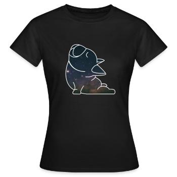 Rüde Vierbeiner Wauwau Hundebesitzer Yoga Hund - Frauen T-Shirt - Schwarz - Vorne - AI Model Female 172 dark (172cm)