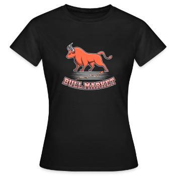 Marché haussier Boursier Trader boursier - T-shirt Femme - noir - Devant - AI Model Female 172 dark (172cm)
