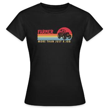Farmer more than a Job Agriculture Organic Farmer - Women's T-Shirt - black - Front - AI Model Female 172 dark (172cm)