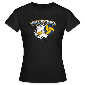 Joueur de volley-ball Joueur de volley-ball Joueur de volley-ball - T-shirt Femme - noir - Devant - AI Model Female 172 dark (172cm)