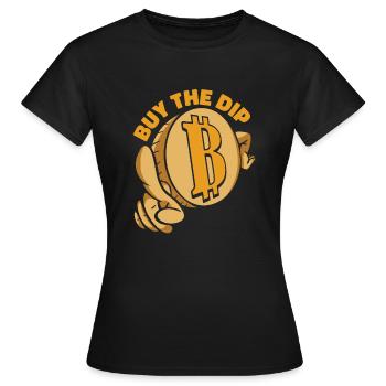 Acheter The Dip Crypto Crypto Blockchain - T-shirt Femme - noir - Devant - AI Model Female 172 dark (172cm)