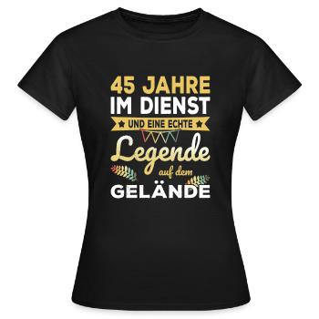 Cadeau d’anniversaire de l’entreprise du 45e anniversaire - T-shirt Femme - noir - Devant - AI Model Female 172 dark (172cm)
