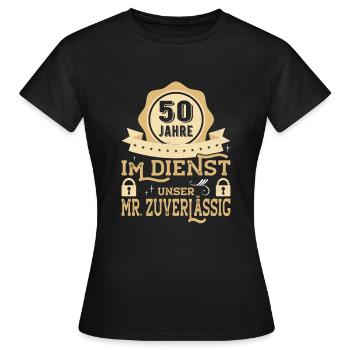 Cadeau d’anniversaire de l’entreprise 50e anniversaire - T-shirt Femme - noir - Devant - AI Model Female 172 dark (172cm)