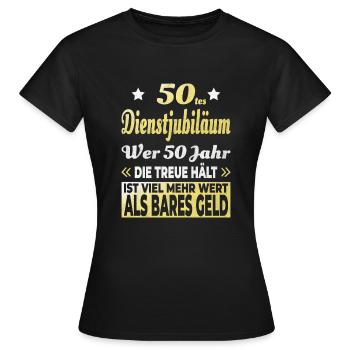 Cadeau d’anniversaire de l’entreprise 50e anniversaire - T-shirt Femme - noir - Devant - AI Model Female 172 dark (172cm)
