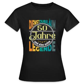 Cadeau d’anniversaire de l’entreprise 50e anniversaire - T-shirt Femme - noir - Devant - AI Model Female 172 dark (172cm)