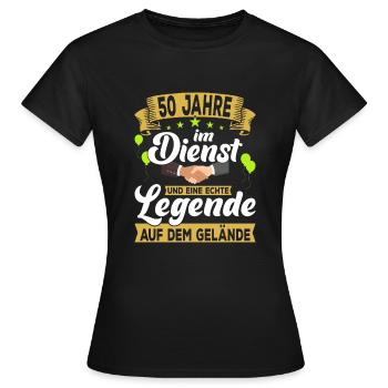 Cadeau d’anniversaire de l’entreprise 50e anniversaire - T-shirt Femme - noir - Devant - AI Model Female 172 dark (172cm)