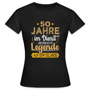 Cadeau d’anniversaire de l’entreprise 50e anniversaire - T-shirt Femme - noir - Devant - AI Model Female 172 dark (172cm)