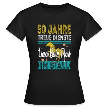 Cadeau d’anniversaire de l’entreprise 50e anniversaire - T-shirt Femme - noir - Devant - AI Model Female 172 dark (172cm)