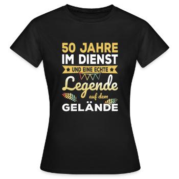 Cadeau d’anniversaire de l’entreprise 50e anniversaire - T-shirt Femme - noir - Devant - AI Model Female 172 dark (172cm)