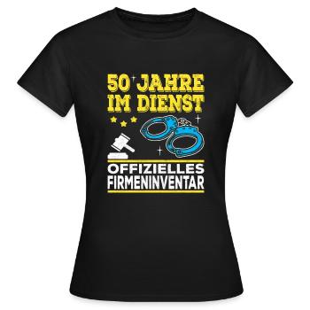 Cadeau d’anniversaire de l’entreprise 50e anniversaire - T-shirt Femme - noir - Devant - AI Model Female 172 dark (172cm)