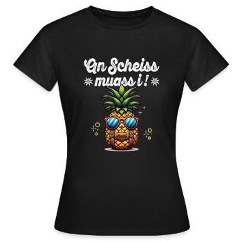 An Scheiss muss I Dirndl Ersatz & Trachtenshirt - T-shirt Femme - noir - Devant - AI Model Female 172 dark (172cm)