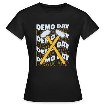 Journée de démonstration Accueil Démolisseur Démolition Entrepreneur Maison - T-shirt Femme - noir - Devant - AI Model Female 172 dark (172cm)