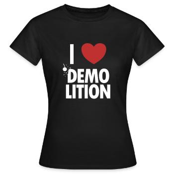 J'adore la maison des experts en rénovation domiciliaire de démolition - T-shirt Femme - noir - Devant - AI Model Female 172 dark (172cm)