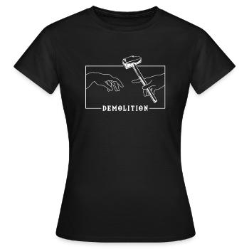 Michel-Ange Création de la maison de démolition Adam - T-shirt Femme - noir - Devant - AI Model Female 172 dark (172cm)