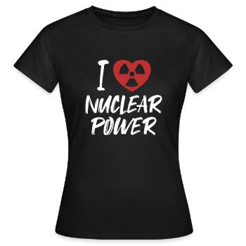J’aime l’énergie nucléaire L’uranium Nucléaire - T-shirt Femme - noir - Devant - AI Model Female 172 dark (172cm)