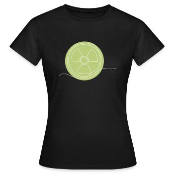 Centrale nucléaire d’uranium de Lineart Energy - T-shirt Femme - noir - Devant - AI Model Female 172 dark (172cm)