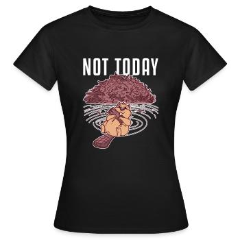 Pas aujourd’hui Ricin eurasien d’Amérique du Nord - T-shirt Femme - noir - Devant - AI Model Female 172 dark (172cm)