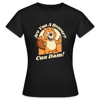Bist du ein Biber, weil der Damm Nordamerikas Eurasier ist - Frauen T-Shirt - Schwarz - Vorne - AI Model Female 172 dark (172cm)