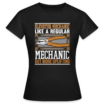 Wie ein normaler Mechaniker, aber erhebender - Frauen T-Shirt - Schwarz - Vorne - AI Model Female 172 dark (172cm)