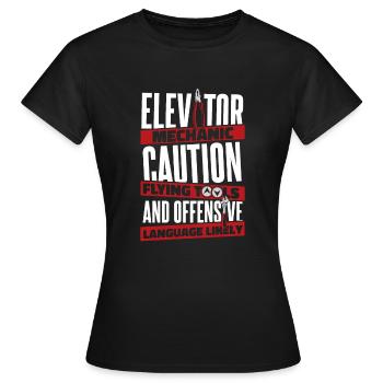 Flugwerkzeuge und beleidigende Sprache wahrscheinlich - Frauen T-Shirt - Schwarz - Vorne - AI Model Female 172 dark (172cm)