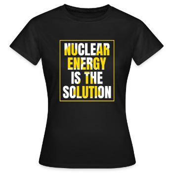Kernenergie ist die Lösung Uran Kernenergie - Frauen T-Shirt - Schwarz - Vorne - AI Model Female 172 dark (172cm)