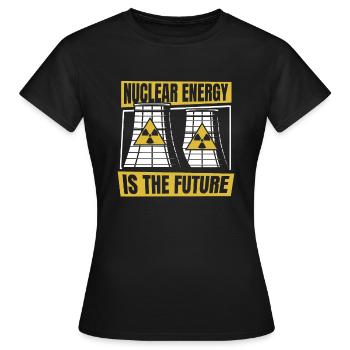 L’énergie nucléaire est l’énergie future de l’uranium - T-shirt Femme - noir - Devant - AI Model Female 172 dark (172cm)