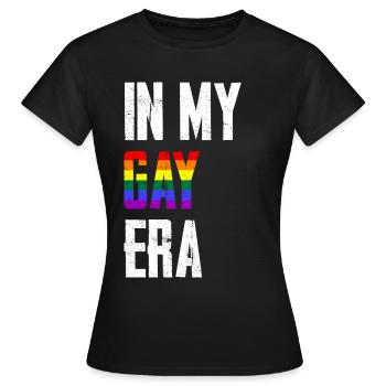 À l’époque de mon homosexualité - T-shirt Femme - noir - Devant - AI Model Female 172 dark (172cm)