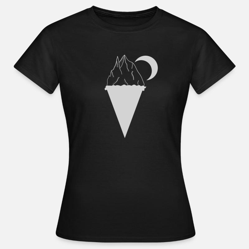 cornet de crème glacée - T-shirt Femme - noir