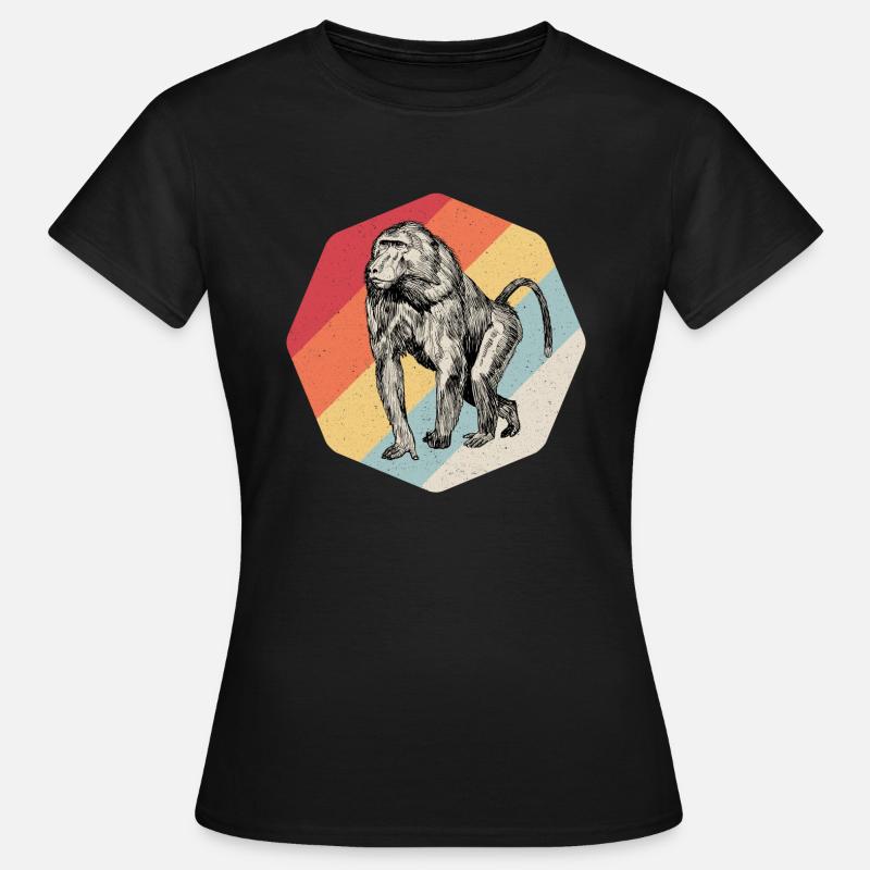 Baboon monkey gorilla gift - Women's T-Shirt - black