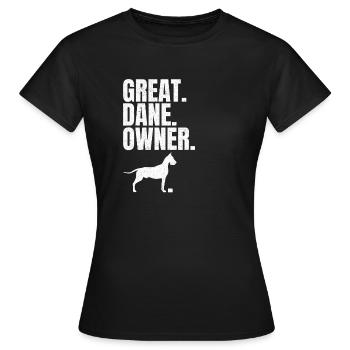 Great Dane Great Dane Ulmer Great Dane Gift - Women's T-Shirt - black - Front - AI Model Female 172 dark (172cm)