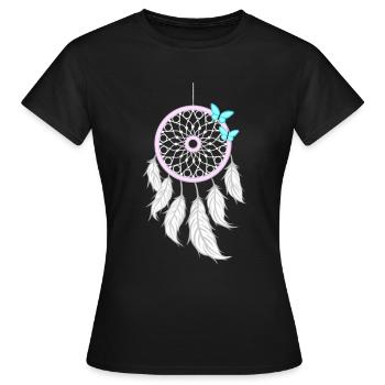Traumfänger - Frauen T-Shirt - Schwarz - Vorne - AI Model Female 172 dark (172cm)