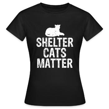 Katzenliebhaber-Schutz-Katzen-Angelegenheits-Katzen-Rettung - Frauen T-Shirt - Schwarz - Vorne - AI Model Female 172 dark (172cm)