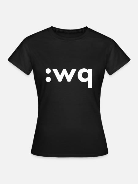 :wq - Frauen T-Shirt - Schwarz