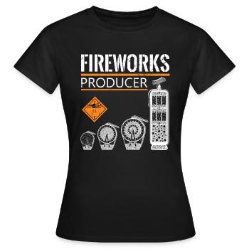 Fireworks Producer Pyro - T-shirt Femme - noir - Devant - AI Model Female 172 dark (172cm)