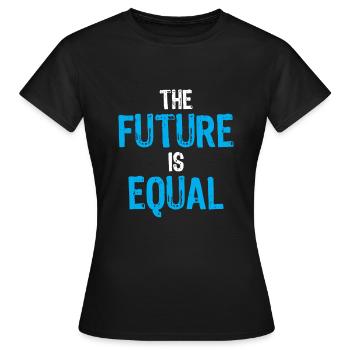 Égalité et justice sociale L'avenir est égal - T-shirt Femme - noir - Devant - AI Model Female 172 dark (172cm)