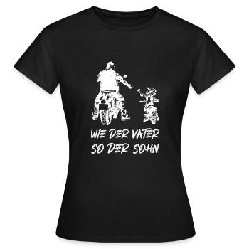 Wie Der Vater So Der Sohn - Motorrad Motocross - Frauen T-Shirt - Schwarz - Vorne - AI Model Female 172 dark (172cm)