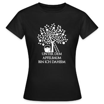 Apfelbäume Apfel Apfelbaum Apfelsaft Geschenk - Frauen T-Shirt - Schwarz - Vorne - AI Model Female 172 dark (172cm)
