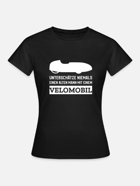 Liegerad & Velomobil Sprüche - Frauen T-Shirt - Schwarz