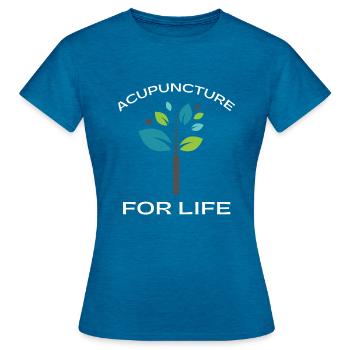 Acupuncturist Acupuncture Alternative Medicine - T-shirt Femme - bleu saphir antique chiné - Devant - AI Model Female 172 dark (172cm)