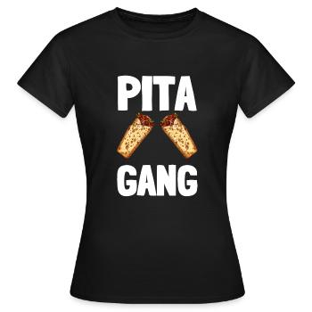 Chickpeas Hummus Tahini Falafel Pita And - Women's T-Shirt - black - Front - AI Model Female 172 dark (172cm)