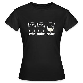 Feta Greek Feta Cheese Lover And Greek Foodlover - Frauen T-Shirt - Schwarz - Vorne - AI Model Female 172 dark (172cm)