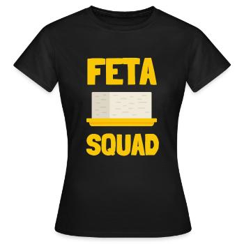Feta Greek Feta Cheese Lover And Greek Foodlover - Frauen T-Shirt - Schwarz - Vorne - AI Model Female 172 dark (172cm)