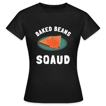 Haricots au lard Haricots en conserve et végétarien végétalien - T-shirt Femme - noir - Devant - AI Model Female 172 dark (172cm)