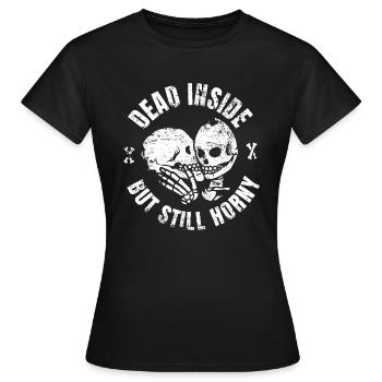 Girlboss dead inside but still horny - Women's T-Shirt - black - Front - AI Model Female 172 dark (172cm)