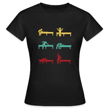 Pool Billiards Cue Sports And Snooker Tournament - Frauen T-Shirt - Schwarz - Vorne - AI Model Female 172 dark (172cm)