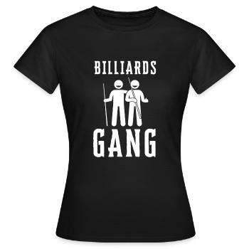Billard Cue Sports Et Snooker Tournoi - T-shirt Femme - noir - Devant - AI Model Female 172 dark (172cm)