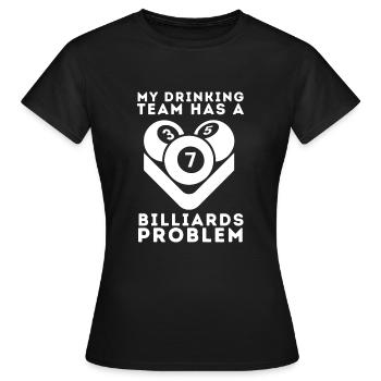 Pool Billiards Cue Sports And Snooker Tournament - Frauen T-Shirt - Schwarz - Vorne - AI Model Female 172 dark (172cm)