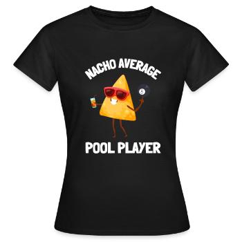 Billard Cue Sports Et Snooker Tournoi - T-shirt Femme - noir - Devant - AI Model Female 172 dark (172cm)